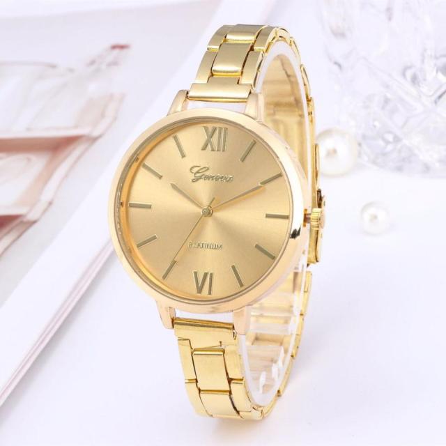 tendencia de mujer 2020 Luxury Ladies Gold Watch Women Golden Clock Female Women Dress Rhinestone Quartz Watches Feminine