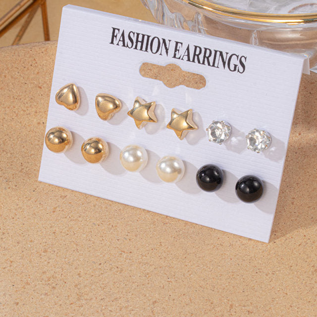 Fashion Geometric Hoop Earrings Set for Women Statement Vintage Punk Gold Metal Circle Hoop Earrings Brincos 2021 Trend Jewelry