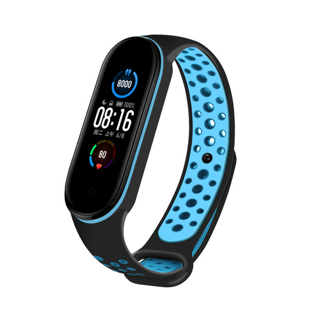 Strap For Xiaomi Mi Band 4 3 5 6 watch band Creative graffiti style Silicone bracelet replacement For XiaoMi band 4 5 Wristband