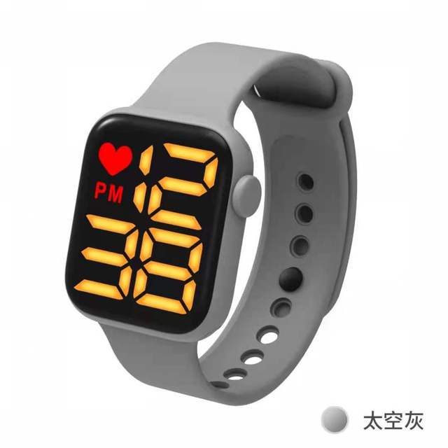 The new 2021 square big apple touch screen LED electronic watches sports fashion students LED watch