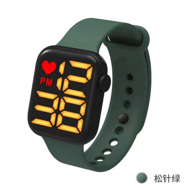 The new 2021 square big apple touch screen LED electronic watches sports fashion students LED watch