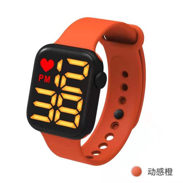 The new 2021 square big apple touch screen LED electronic watches sports fashion students LED watch