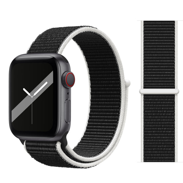 Nylon Loop Strap for apple watch band 44mm 40mm 45mm 41mm 38mm 42mm 44 mm bracelet correa Watchband iWatch serie 3 5 6 se 7 band