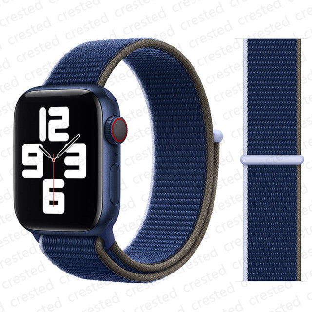 Nylon Loop Strap for apple watch band 44mm 40mm 45mm 41mm 38mm 42mm 44 mm bracelet correa Watchband iWatch serie 3 5 6 se 7 band