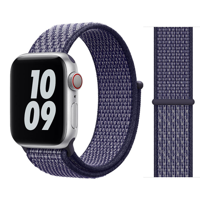 Nylon Loop Strap for apple watch band 44mm 40mm 45mm 41mm 38mm 42mm 44 mm bracelet correa Watchband iWatch serie 3 5 6 se 7 band