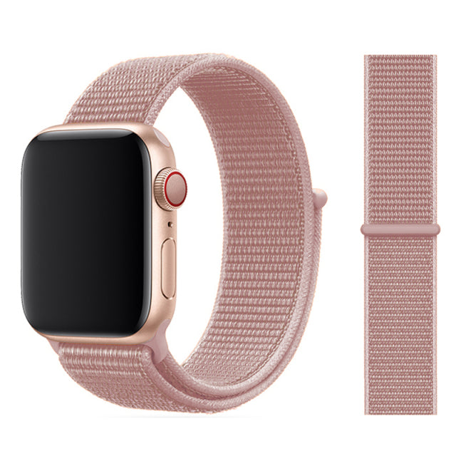 Nylon Loop Strap for apple watch band 44mm 40mm 45mm 41mm 38mm 42mm 44 mm bracelet correa Watchband iWatch serie 3 5 6 se 7 band