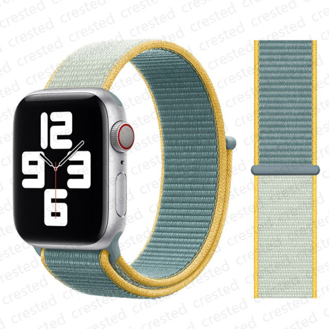 Nylon Loop Strap for apple watch band 44mm 40mm 45mm 41mm 38mm 42mm 44 mm bracelet correa Watchband iWatch serie 3 5 6 se 7 band