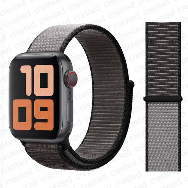 Nylon Loop Strap for apple watch band 44mm 40mm 45mm 41mm 38mm 42mm 44 mm bracelet correa Watchband iWatch serie 3 5 6 se 7 band