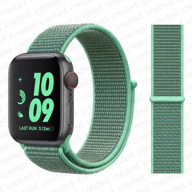 Nylon Loop Strap for apple watch band 44mm 40mm 45mm 41mm 38mm 42mm 44 mm bracelet correa Watchband iWatch serie 3 5 6 se 7 band