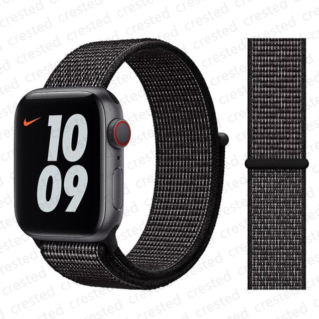 Nylon Loop Strap for apple watch band 44mm 40mm 45mm 41mm 38mm 42mm 44 mm bracelet correa Watchband iWatch serie 3 5 6 se 7 band