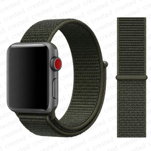 Nylon Loop Strap for apple watch band 44mm 40mm 45mm 41mm 38mm 42mm 44 mm bracelet correa Watchband iWatch serie 3 5 6 se 7 band