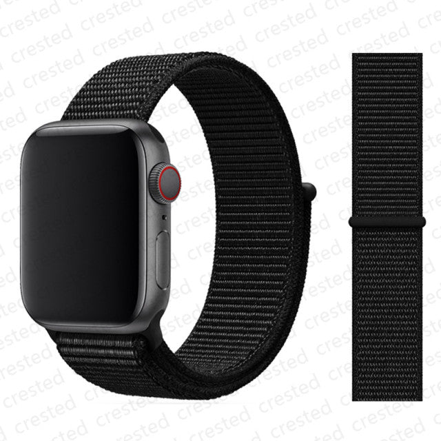 Nylon Loop Strap for apple watch band 44mm 40mm 45mm 41mm 38mm 42mm 44 mm bracelet correa Watchband iWatch serie 3 5 6 se 7 band