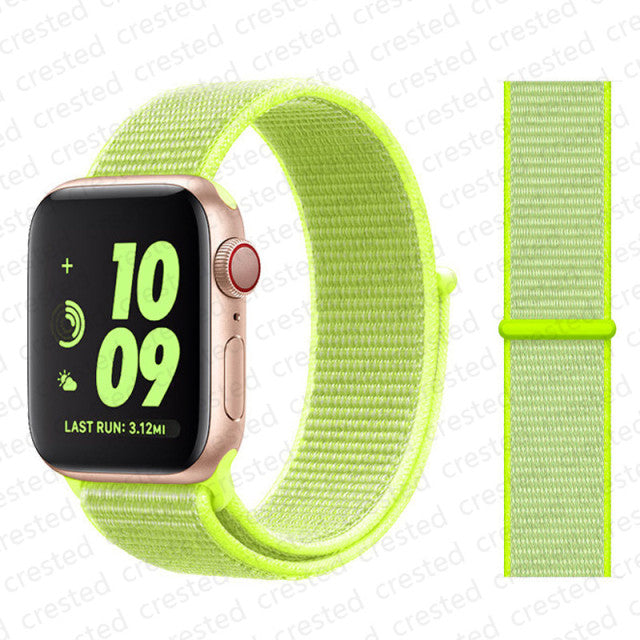 Nylon Loop Strap for apple watch band 44mm 40mm 45mm 41mm 38mm 42mm 44 mm bracelet correa Watchband iWatch serie 3 5 6 se 7 band