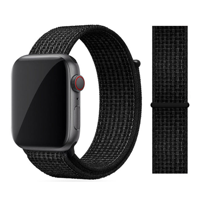 Nylon Loop Strap for apple watch band 44mm 40mm 45mm 41mm 38mm 42mm 44 mm bracelet correa Watchband iWatch serie 3 5 6 se 7 band