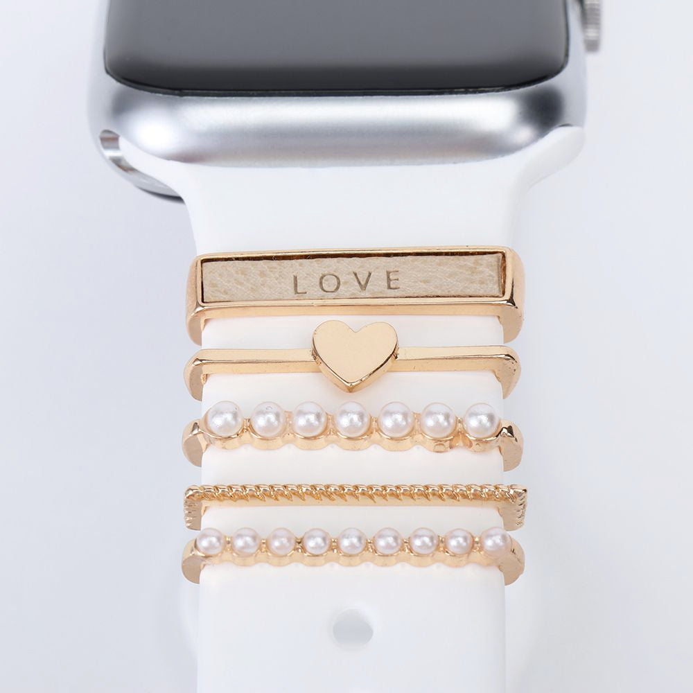 Decoration For Apple watch band Diamond Jewelry Charms for iWatch/Galaxy watch 4/Classic/3 Bracelet Silicone Strap Accessories