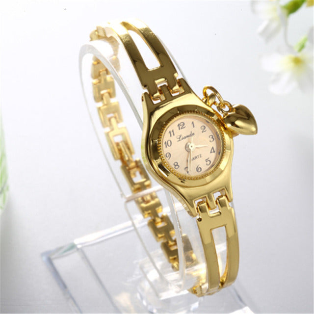 Women Bracelet Watch Mujer Golden Relojes Small Dial Quartz leisure Watch Popular Wristwatch Hour female ladies elegant watches