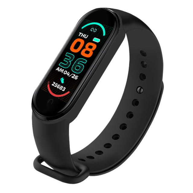 Smart Watch M6 Men&#39;s and Women&#39;s Fitness Heart Rate Blood Pressure Monitoring Bracelet Message Push Music Control Digital Watch