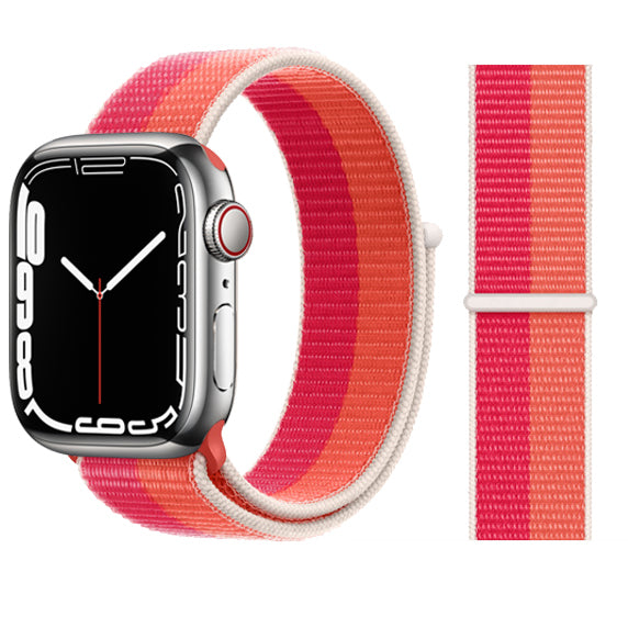 Nylon Loop Strap for apple watch band 44mm 40mm 45mm 41mm 38mm 42mm 44 mm bracelet correa Watchband iWatch serie 3 5 6 se 7 band