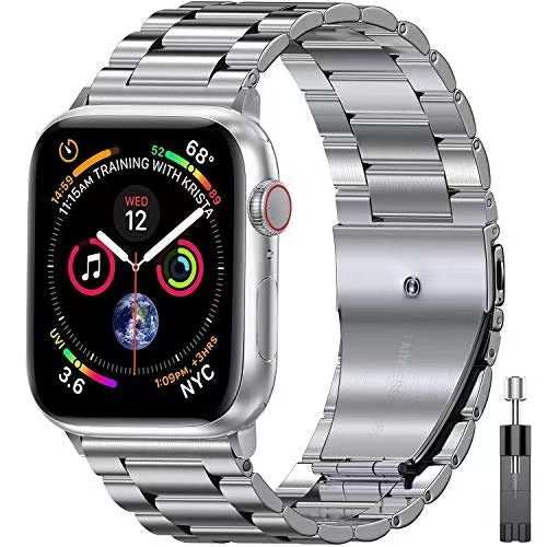 Metal Band For Apple Watch 7 45mm 41mm band new stainless steel bracelet wristband For iWatch 6 5 4 3 2 SE 44mm 40mm 42mm correa