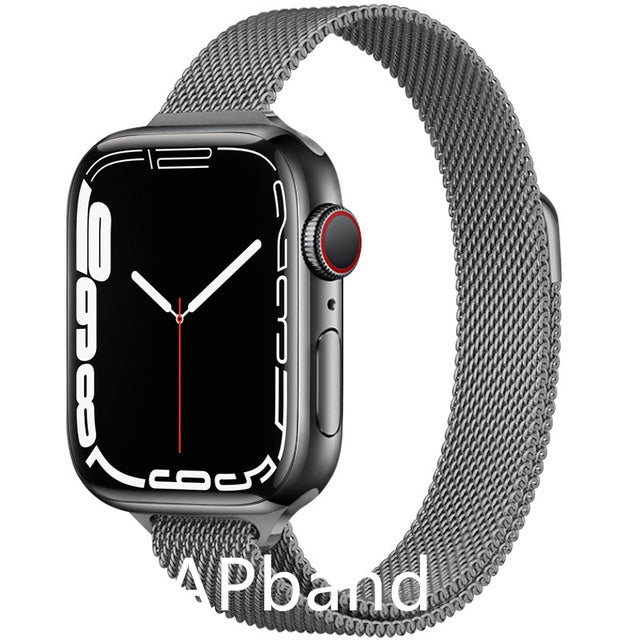 Strap For Apple watch band 44mm 40mm 45mm 41mm 42mm 38mm stainless steel Metal bracelet milanese loop iWatch Series 3 4 5 se 6 7