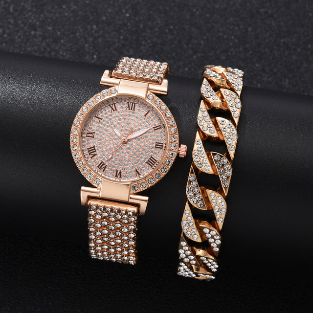 Diamond Women Watches Gold Watch Ladies Wrist Watches Luxury Brand Rhinestone Women&#39;s Bracelet Watches Female Relogio Feminino